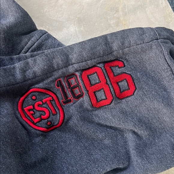 Coca-Cola Charcoal and Crimson Hoodie Small Vintage Quarter Zip - Picture 4 of 10